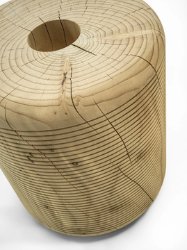 ROCK-ETTO - Low cedarwood stool by Riva 1920 - view 3
